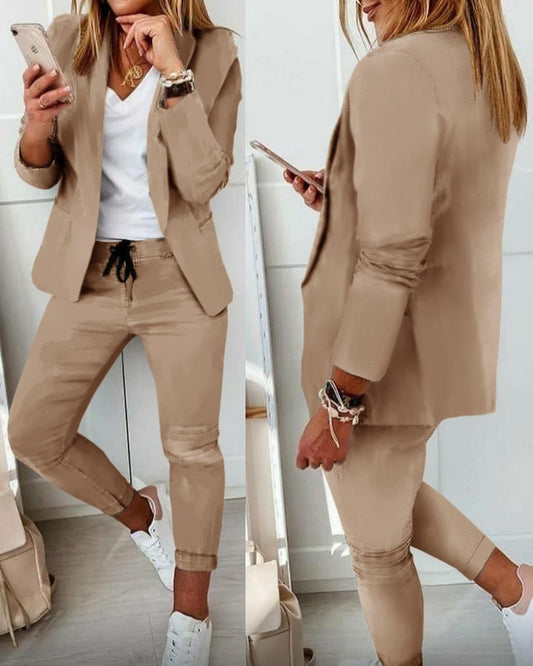 SANNA - Zomerse blazer en broek als set