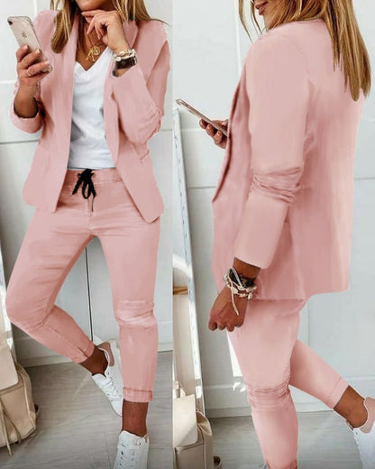 SANNA - Zomerse blazer en broek als set