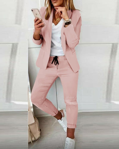 SANNA - Zomerse blazer en broek als set