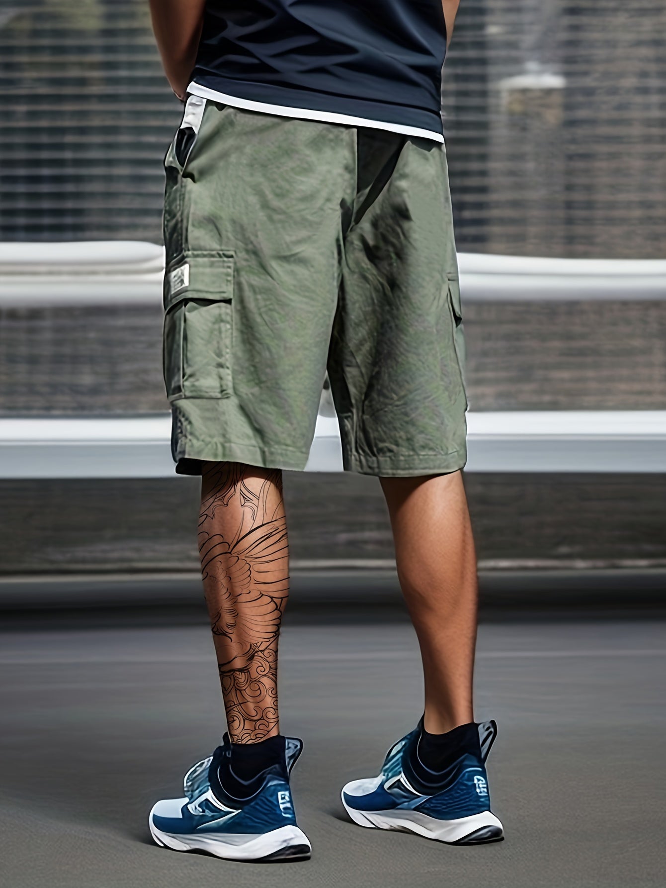 Casual heren cargo shorts met meerdere zakken