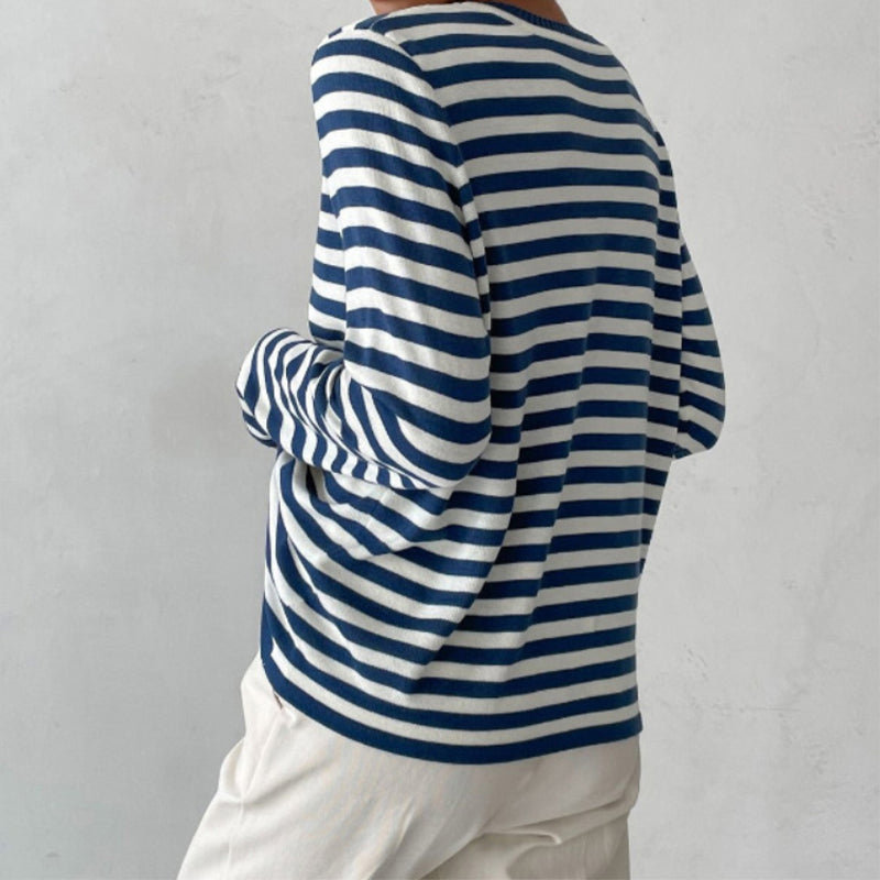 EleganceStripe Shirt Lange Mouw