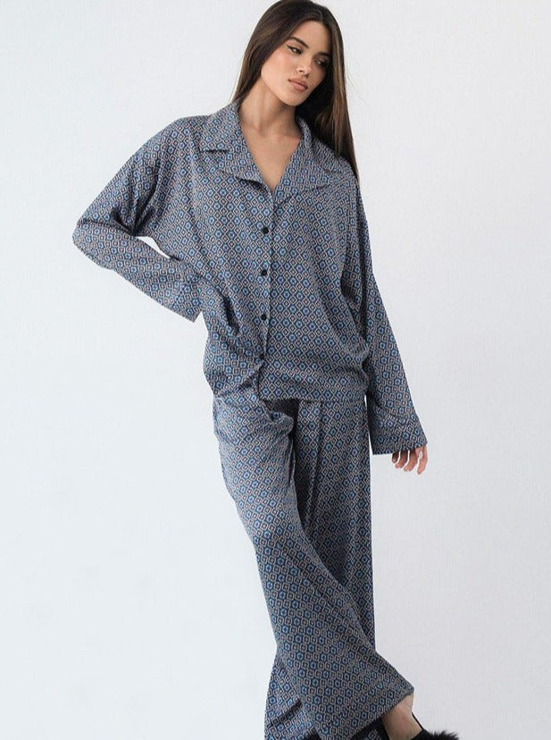 Verita - Comfortabele pyjama met lange mouwen en print