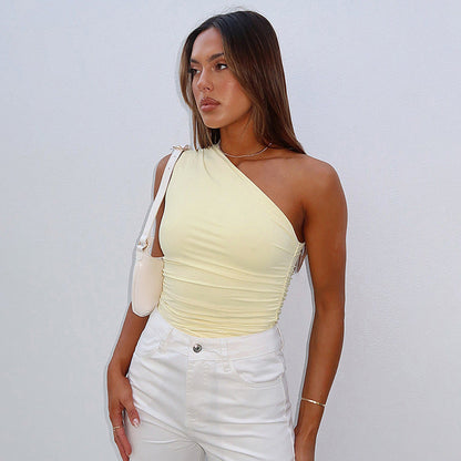 Luna - Gesneden asymmetrische top: Chic voor feestjes