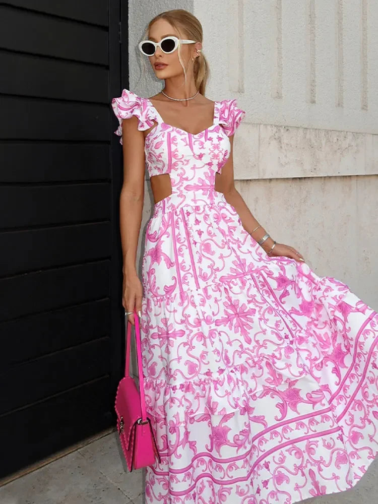 Jane - Roze maxi jurk