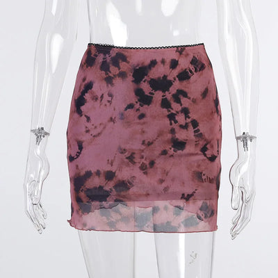 Nadia - Trendy gelaagde minirok met abstracte print