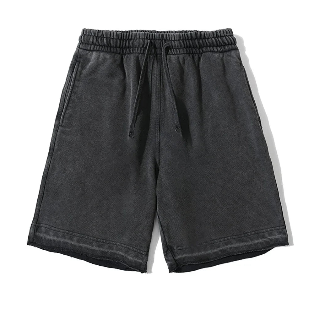 Katoenen shorts met vintage wassing voor heren