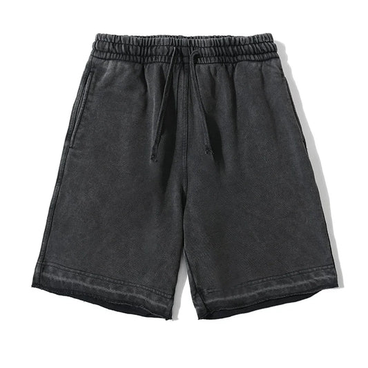 Katoenen shorts met vintage wassing voor heren