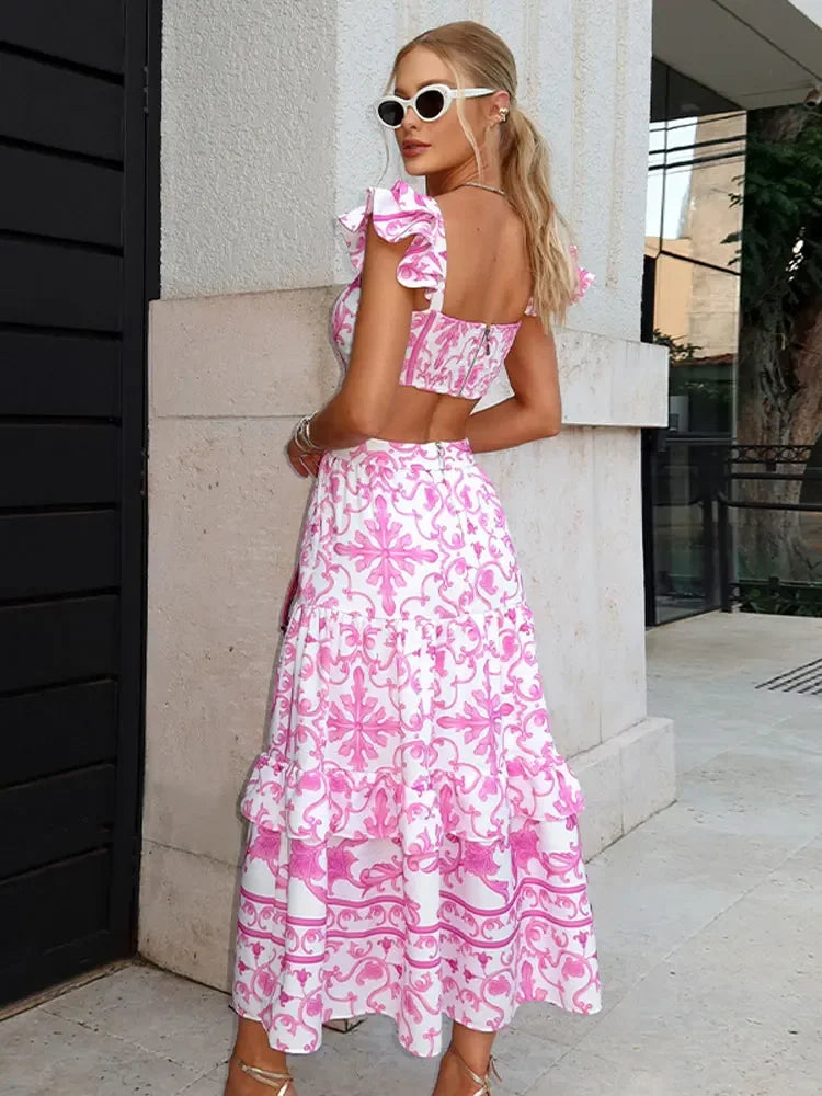 Jane - Roze maxi jurk