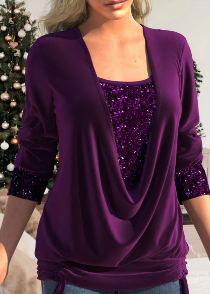 SARINA - Stijlvolle glitterblouse