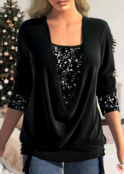 SARINA - Stijlvolle glitterblouse