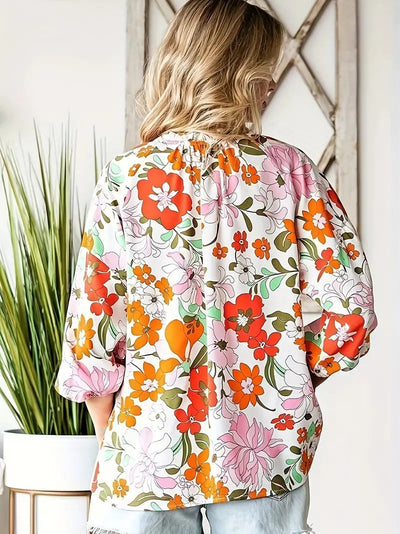 Evyla - Blouse met bloemen