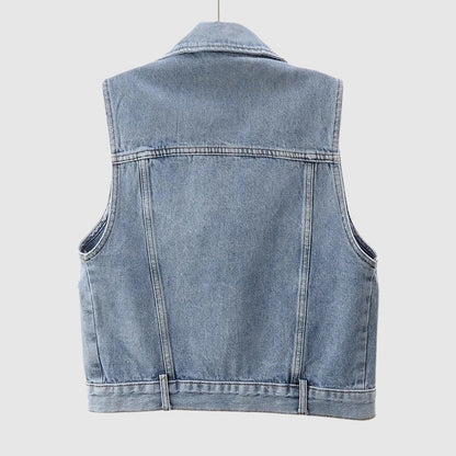 Lexy - Vest Denim met parel