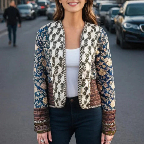 Sylvie - Quilted Jacket met omkeerbare print voor dames