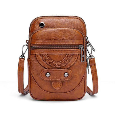 Velboa - Vintage leren crossbody tas