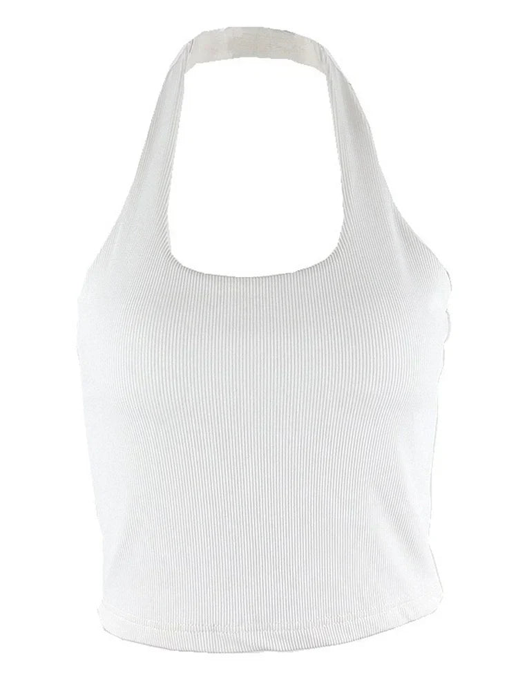 Ursula - Rugloze tanktops effen gekleurd