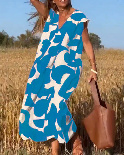 Marina - Elegante zomerjurk met print