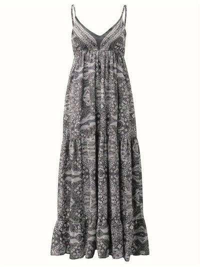 Yeva - Boheemse maxi jurk met etnische print