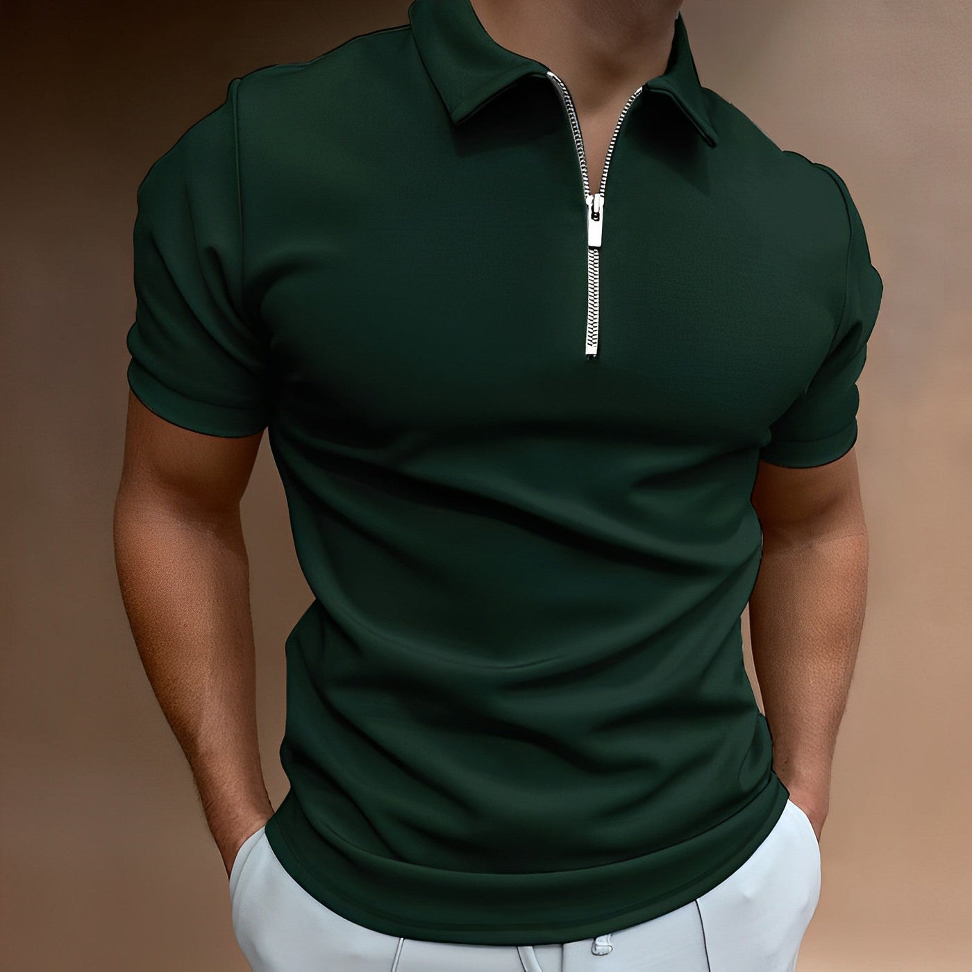 PAOLO - Poloshirt met rits