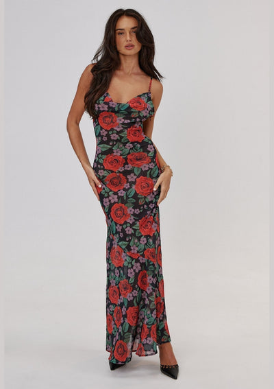 Ady Maxi Slip Dress met bloemenprint