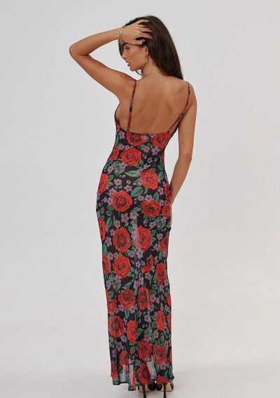 Ady Maxi Slip Dress met bloemenprint