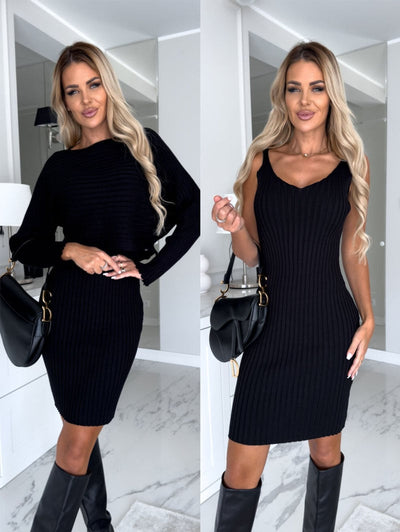 Margo - Gebreide Pullover Sweater en Cami Dress Set