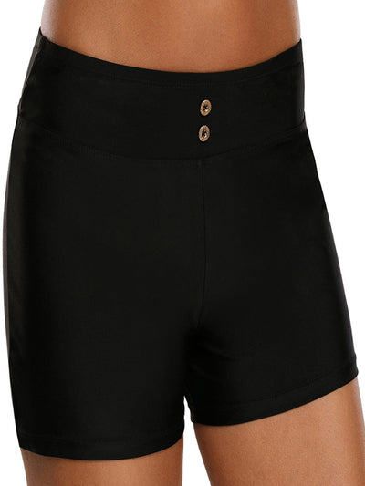 Zwarte boxershort met hoge taille strandvakantie