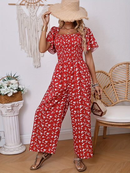 Helena - Elegante wijde jumpsuit met bloemenprint