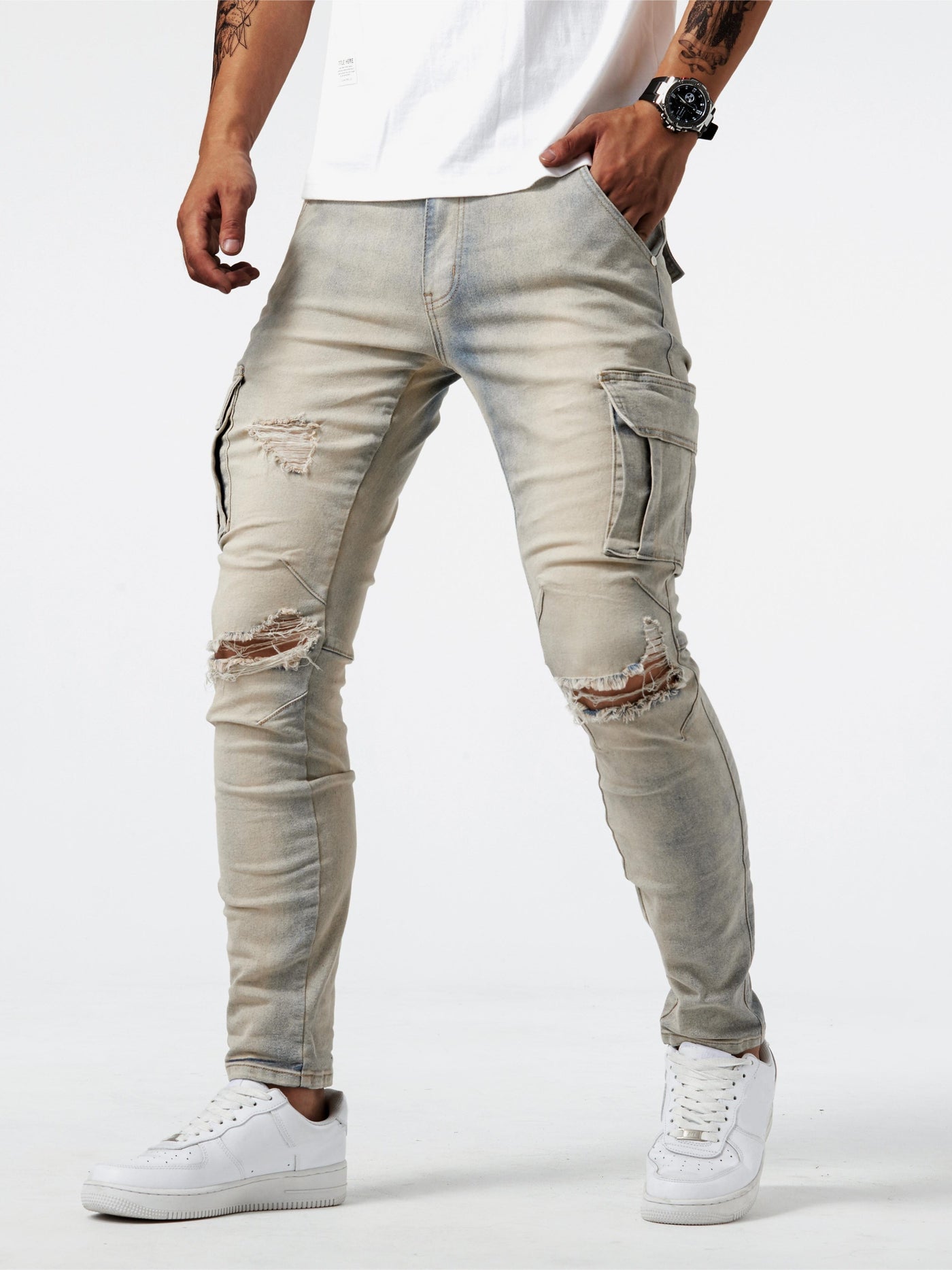 Nash - Slim-fit cargos in straatstijl