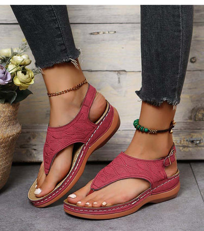 SunBreeze Romanza - Stijlvolle Sleehak Sandalen voor de Zomerse Strandlook