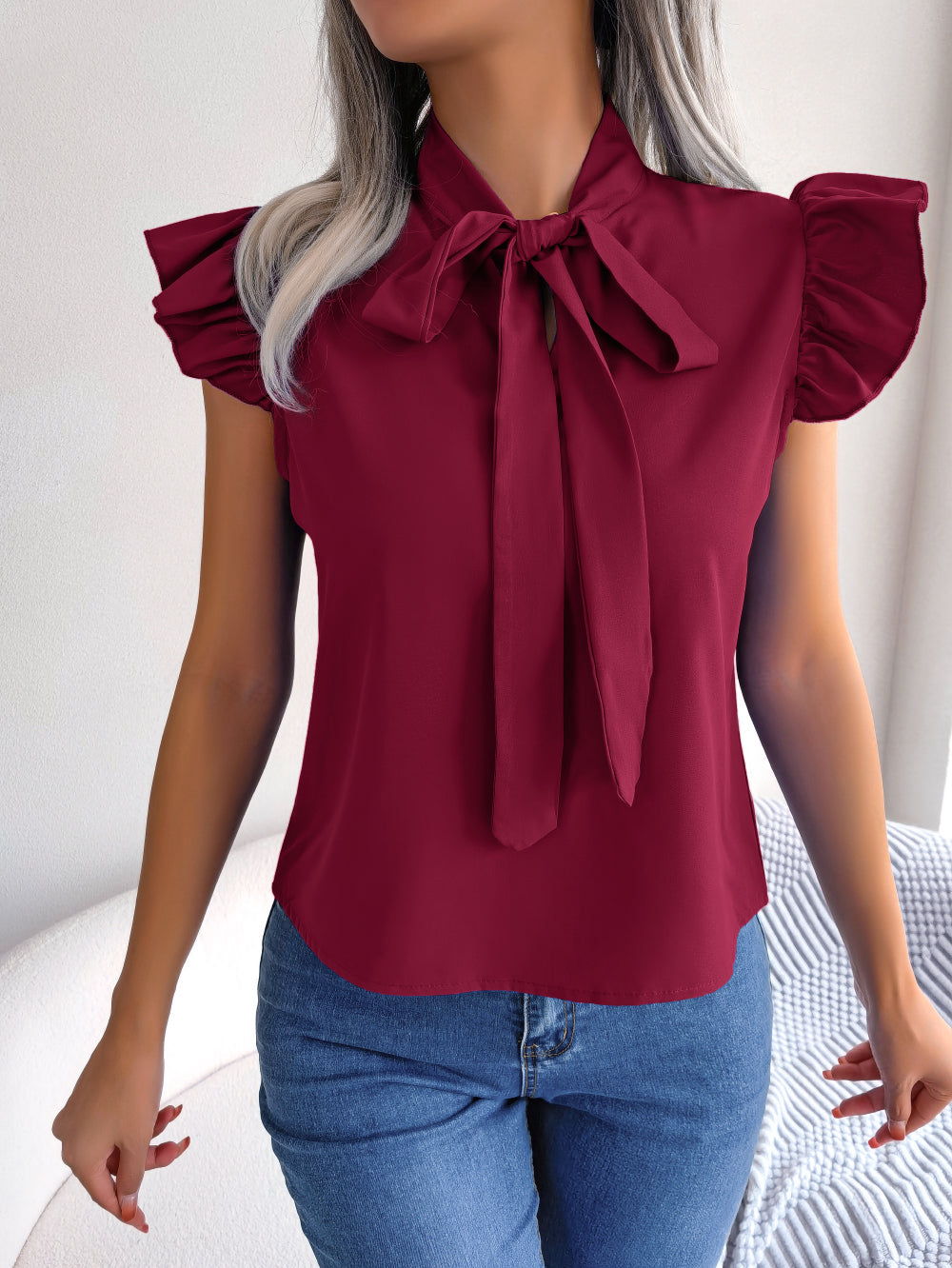 LARA - Blouse met strik