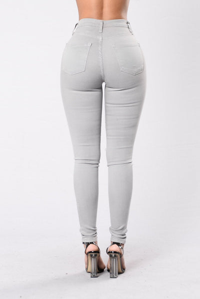 Jasmin - ComfyChic winter skinny jeans met hoge taille