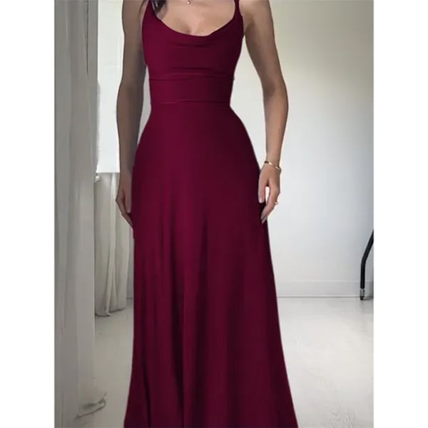 Anby - Elegante gedrapeerde maxi jurk