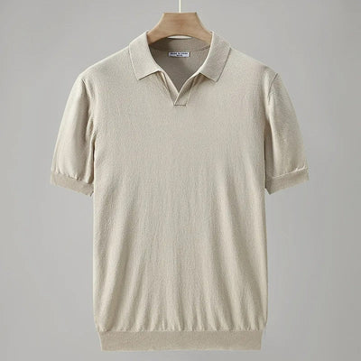 Anthon - Gebreid poloshirt