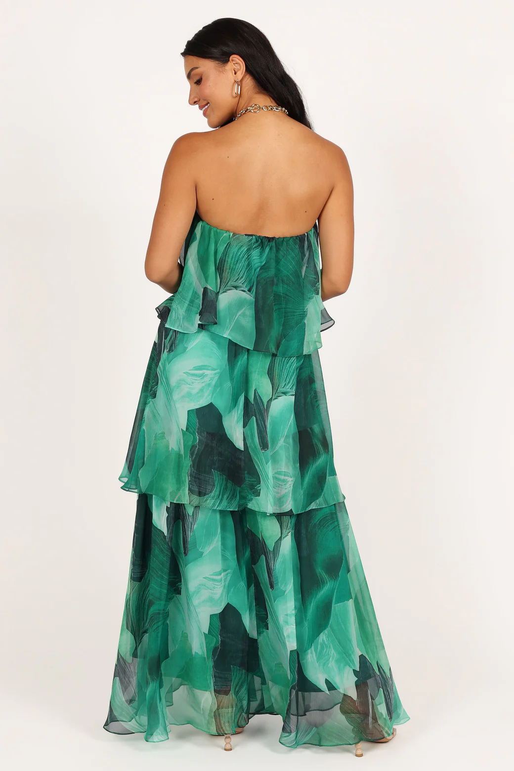 Zule Multi-layer strapless maxi jurk