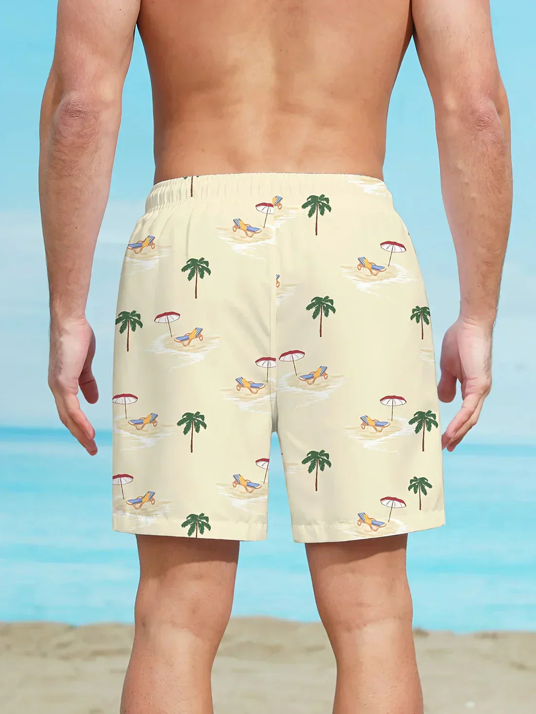 Tom - Strandshort met palmboompatroon