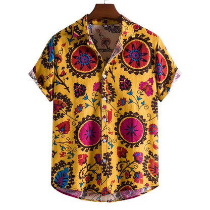 Vintage shirt met korte mouwen voor heren