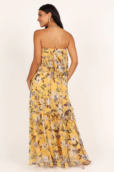 Zule Multi-layer strapless maxi jurk