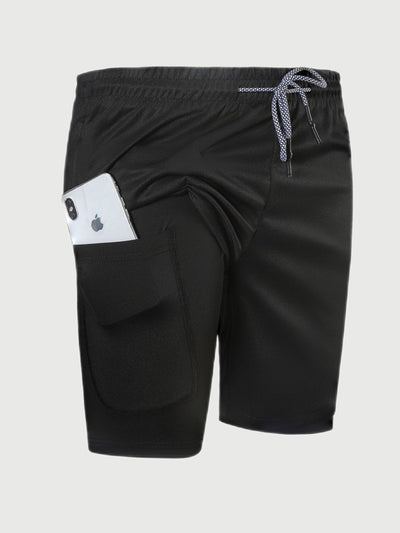 SporFit - 2 in 1 Mesh Korte Broek met Voering