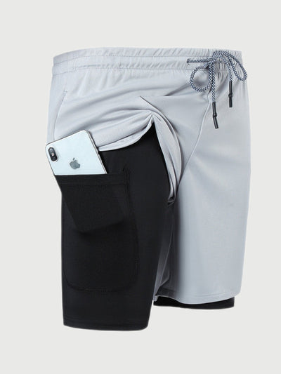 SporFit - 2 in 1 Mesh Korte Broek met Voering