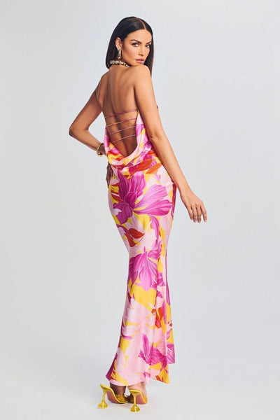 Marjo strapless maxi kokerjurk