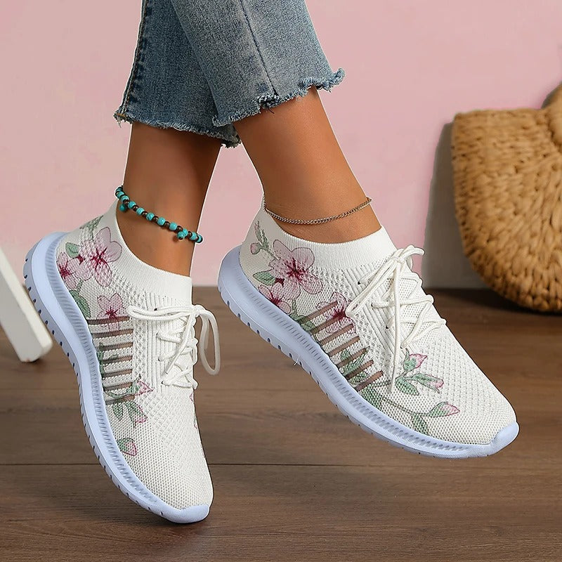 Amelia - Gebreide sneakers met print