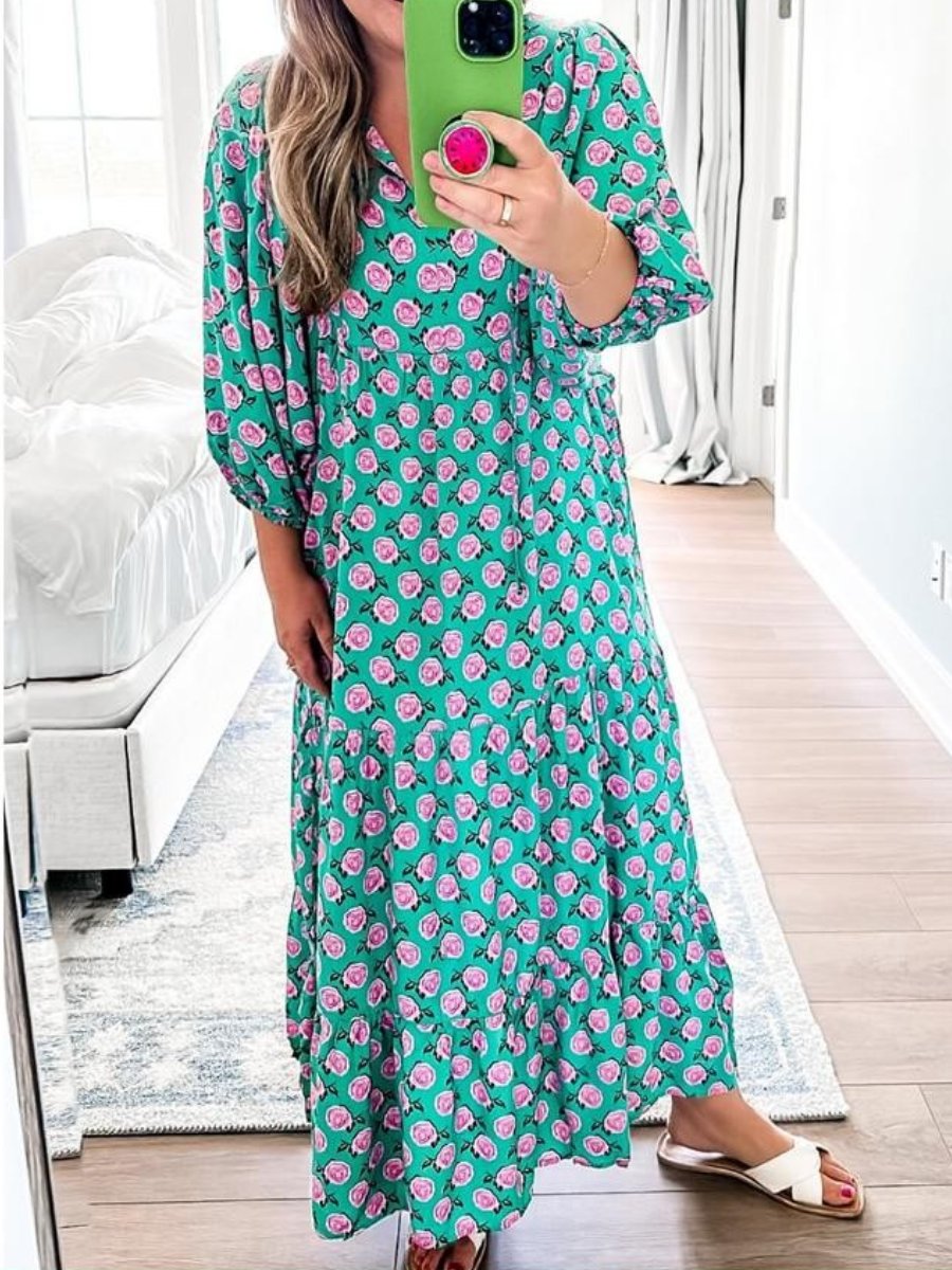 Lari - Casual maxi-jurk met bloemenpatroon