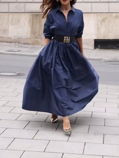 Amara - Navy kleurige losse jurk