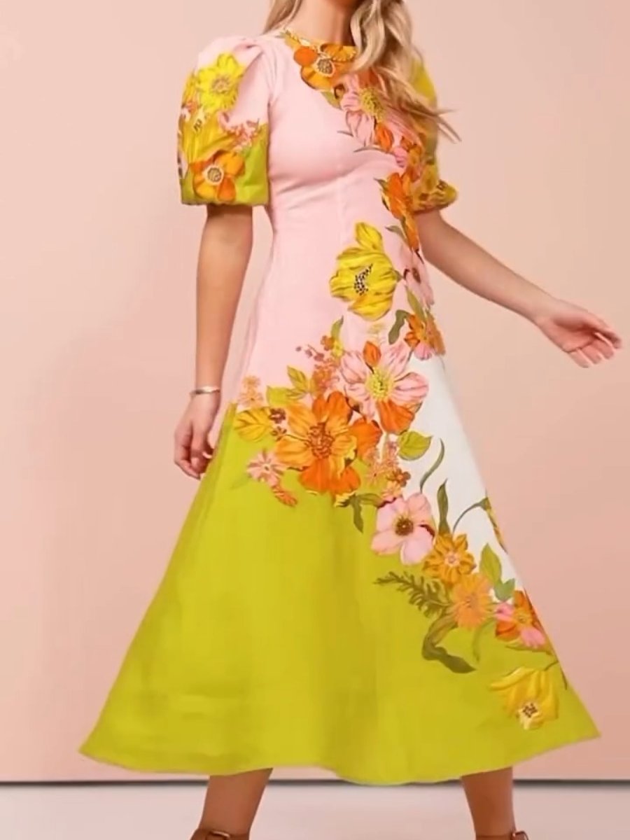 Robertana - Maxi-jurk met bloemenpatroon