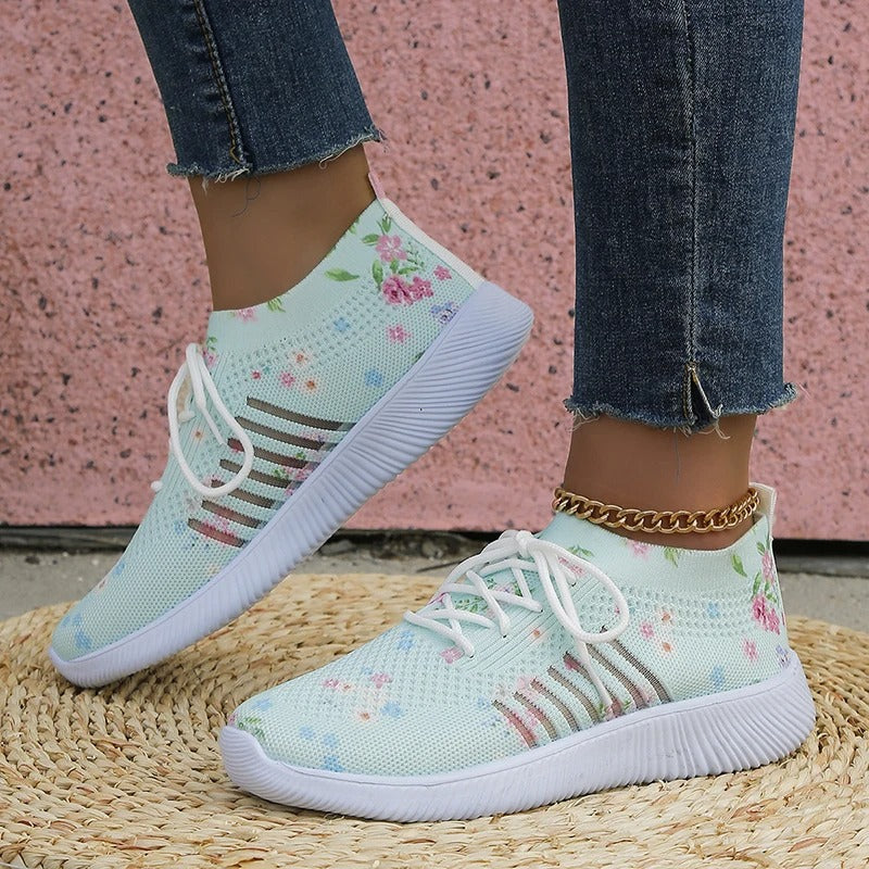 Amelia - Gebreide sneakers met print